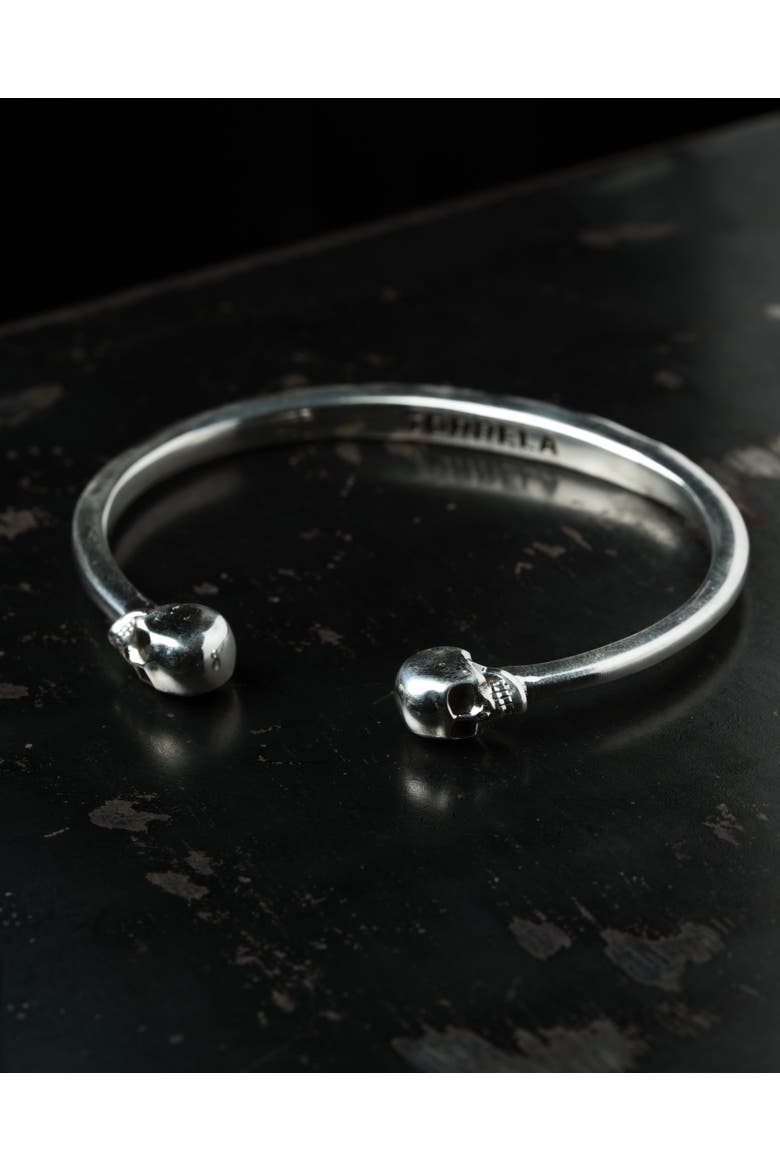 Skull Silver Bracelet, Alternate, color, Sterling Silver