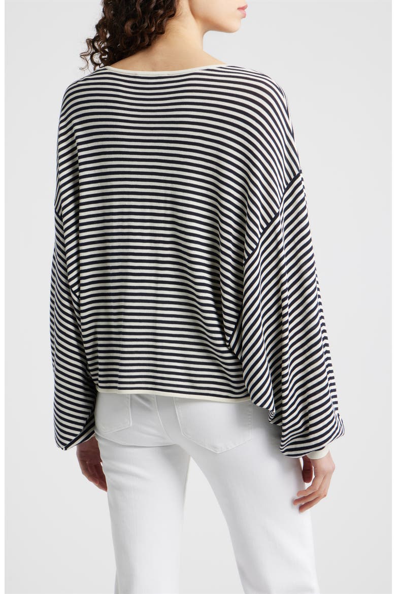 Slouchy Stripe Sweater, Alternate, color, CREAM MULTI