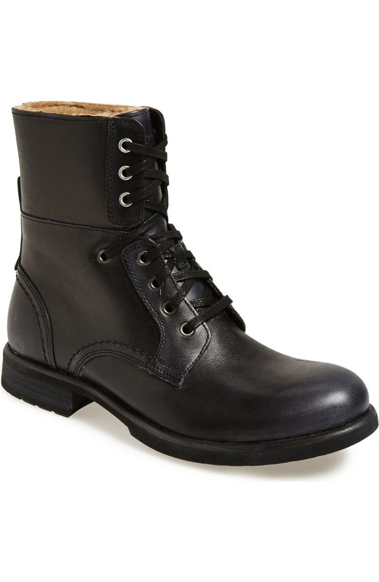UGG<sup>®</sup> Australia 'Larus' Full Grain Leather Convertible Military Boot, Main, color,