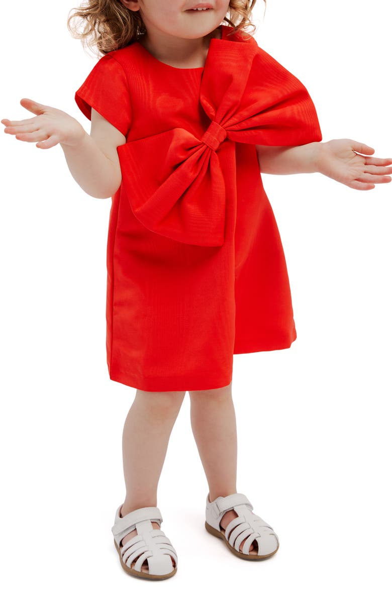 Bardot Junior Kids' Stefania Bow Jacquard Dress, Alternate, color, 