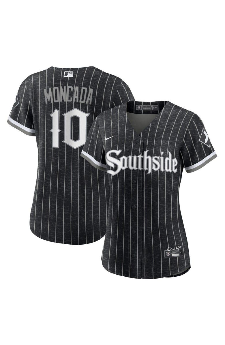 Nike Women's Nike Yoan Moncada Black Chicago White Sox City Connect Replica Player Jersey, Main, color, 