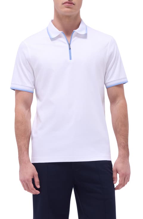 Tipped Quarter Zip Polo