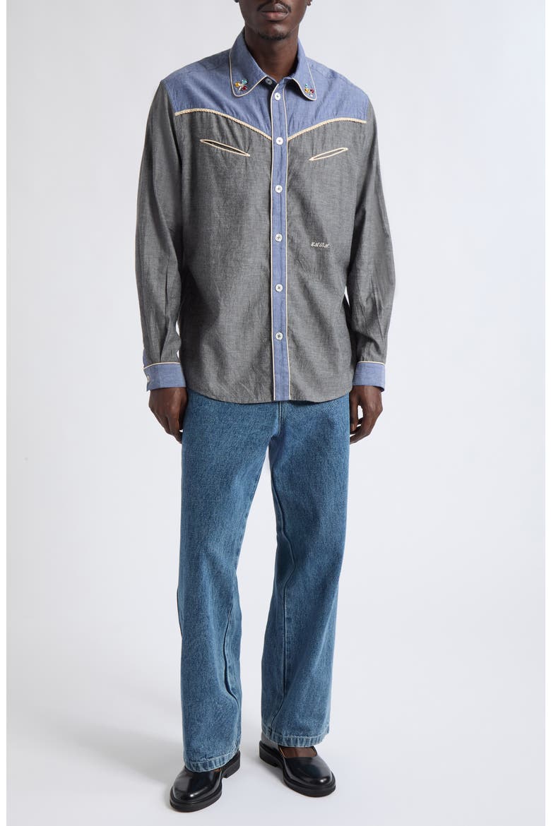 Washed Denim Knolly Brook Carpenter Trousers, Alternate, color, BLUE
