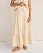 Haven Well Within Organic Cotton Gauze Tiered Maxi Skirt
