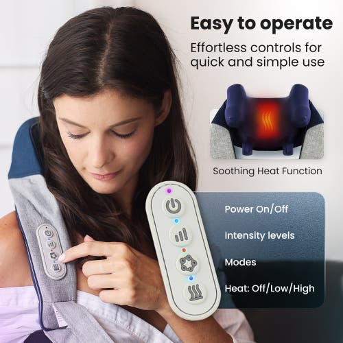 Miko Wave Neck And Back Massager With App Control In Blue