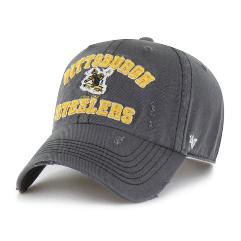 Men's '47  Charcoal Pittsburgh Steelers Seymoore Clean Up Adjustable Hat