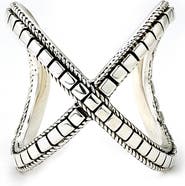 SAMUEL B. Square Cut 'X' Ring