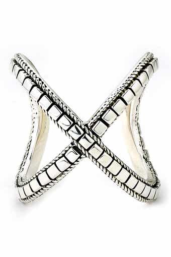 SAMUEL B. Square Cut 'X' Ring
