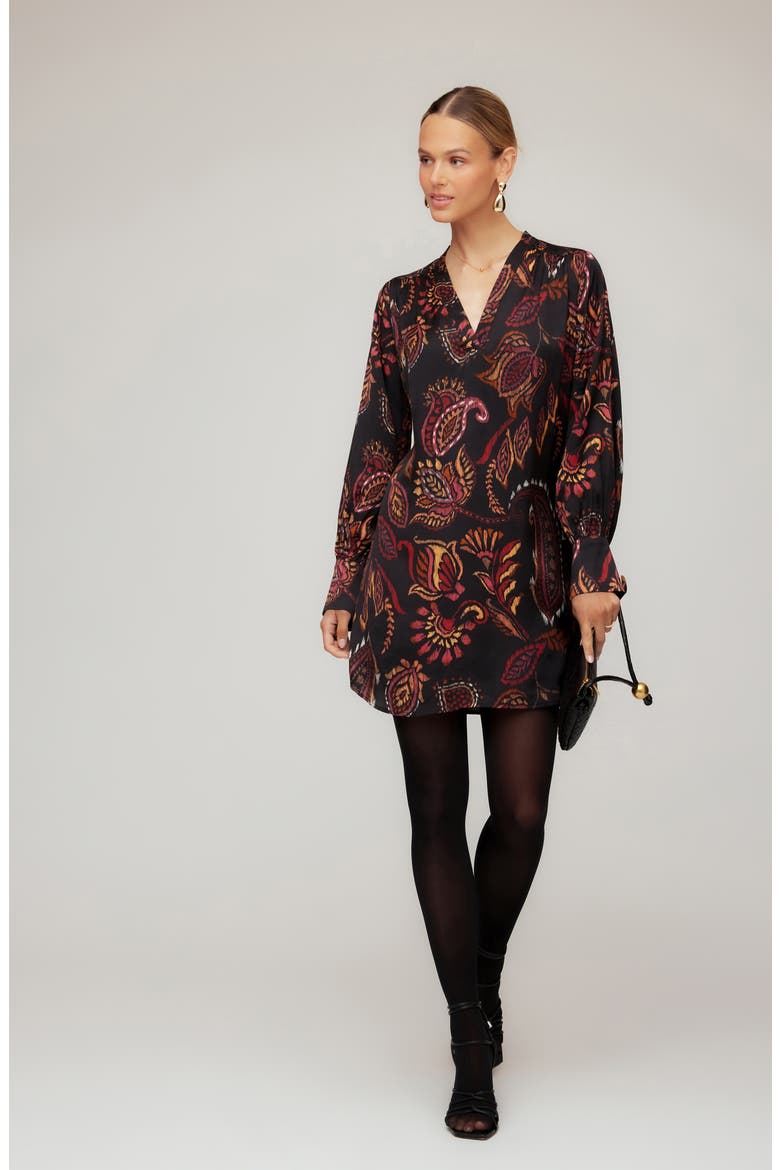 Calista Print Long Sleeve Shift Dress, Alternate, color, PAISLEY