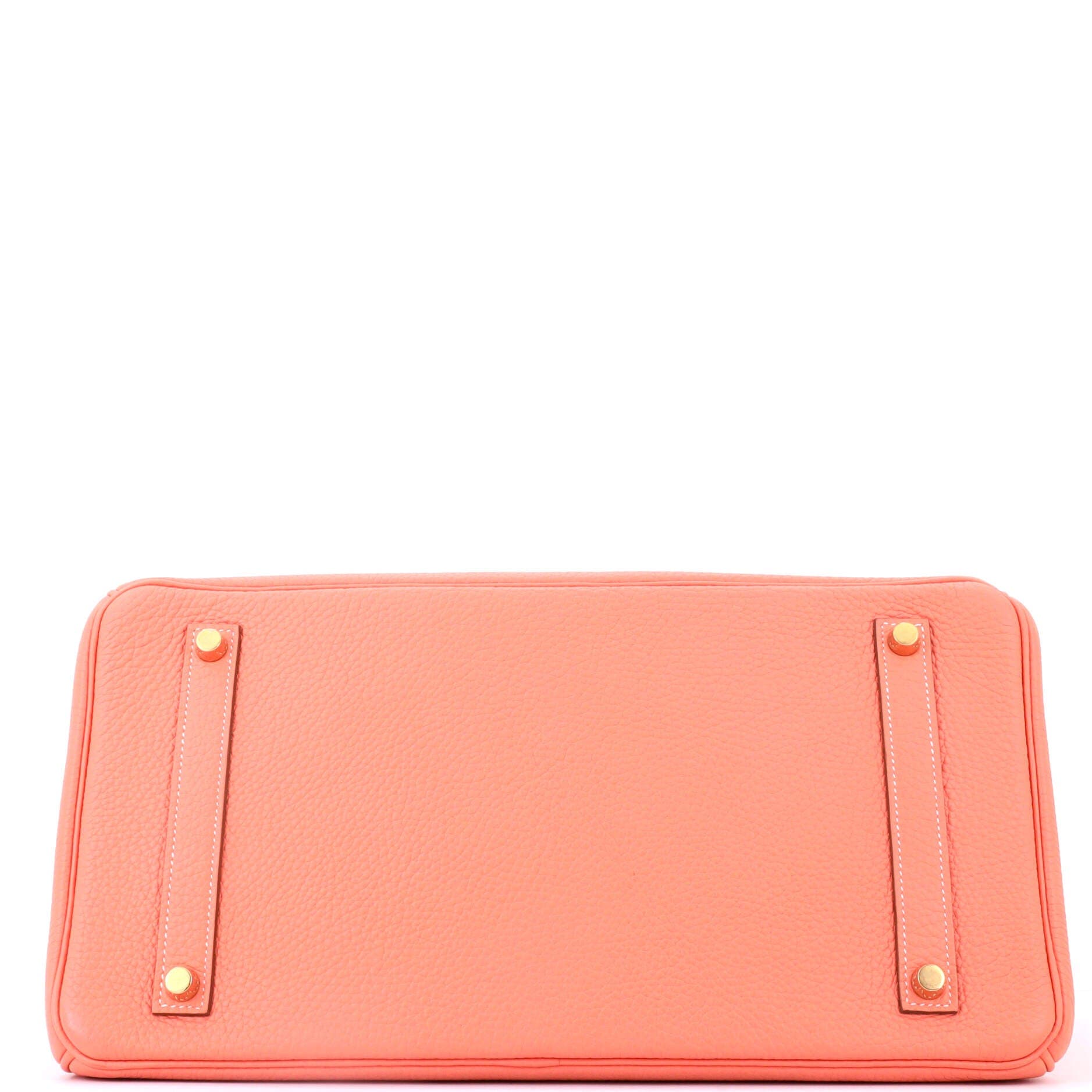 Birkin Handbag Pink Clemence with Gold Hardware 35, Alternate, color, Orange