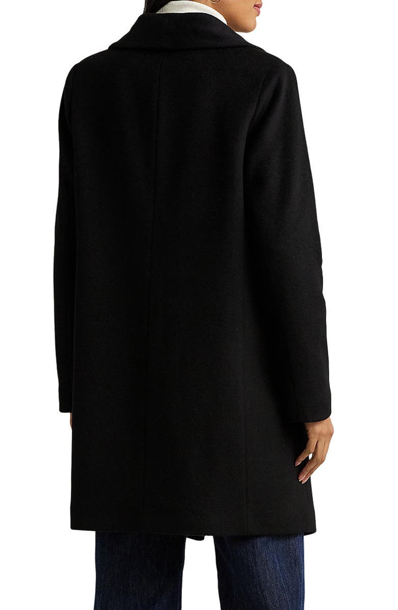 Lauren Ralph Lauren Buckle Front Wool Blend Coat, Alternate, color,