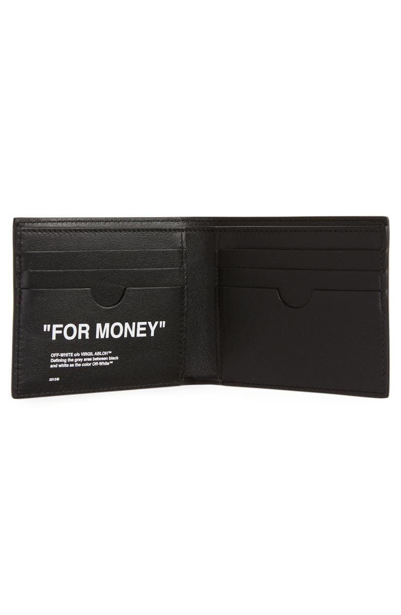 Off-White Quote Leather Bifold Wallet, Alternate, color, 