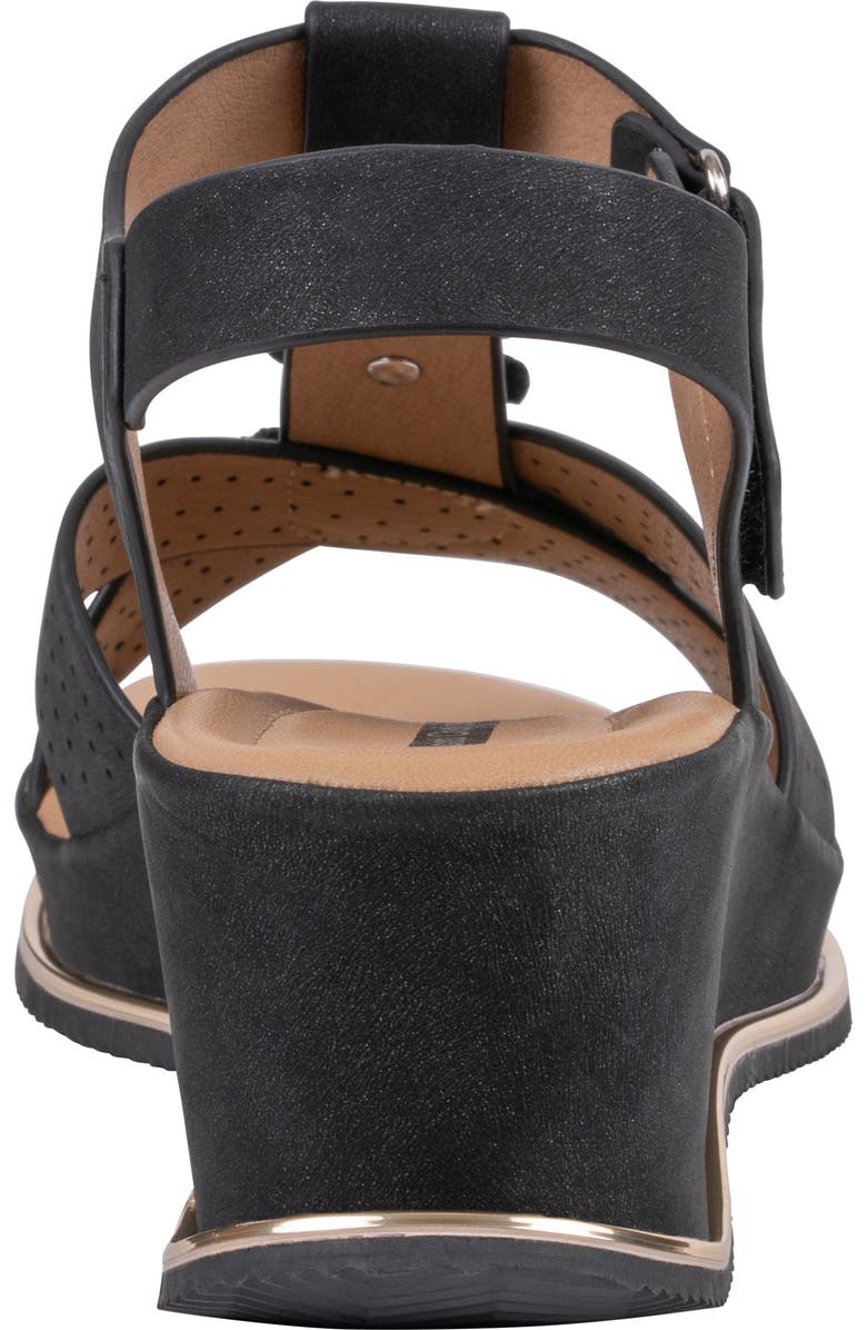 GOOD CHOICE NEW YORK Miko Wedge Sandal, Alternate, color, Black