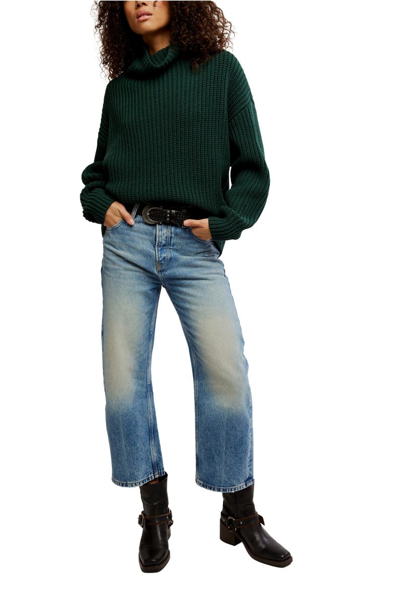 Swim Too Deep Turtleneck Sweater, Alternate, color, DEEPEST SPRUCE