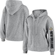 WEAR by Erin Andrews Women's WEAR by Erin Andrews Heathered Gray New Orleans Saints Full-Zip Hoodie