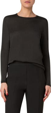 Akris Cashmere & Silk Crewneck Sweater