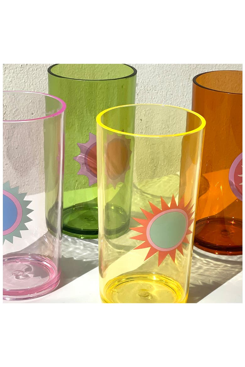 Poolside Set of 4 Tall Tumblers, Alternate, color, RIO SUN MULTI