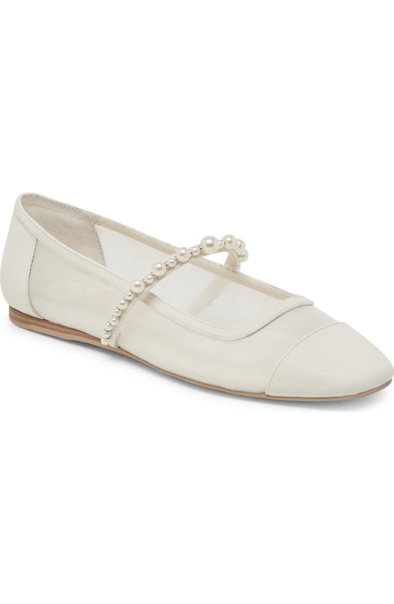 Dolce Vita Rollin' Pearl Mary Jane Flat, Main, color, White Mesh
