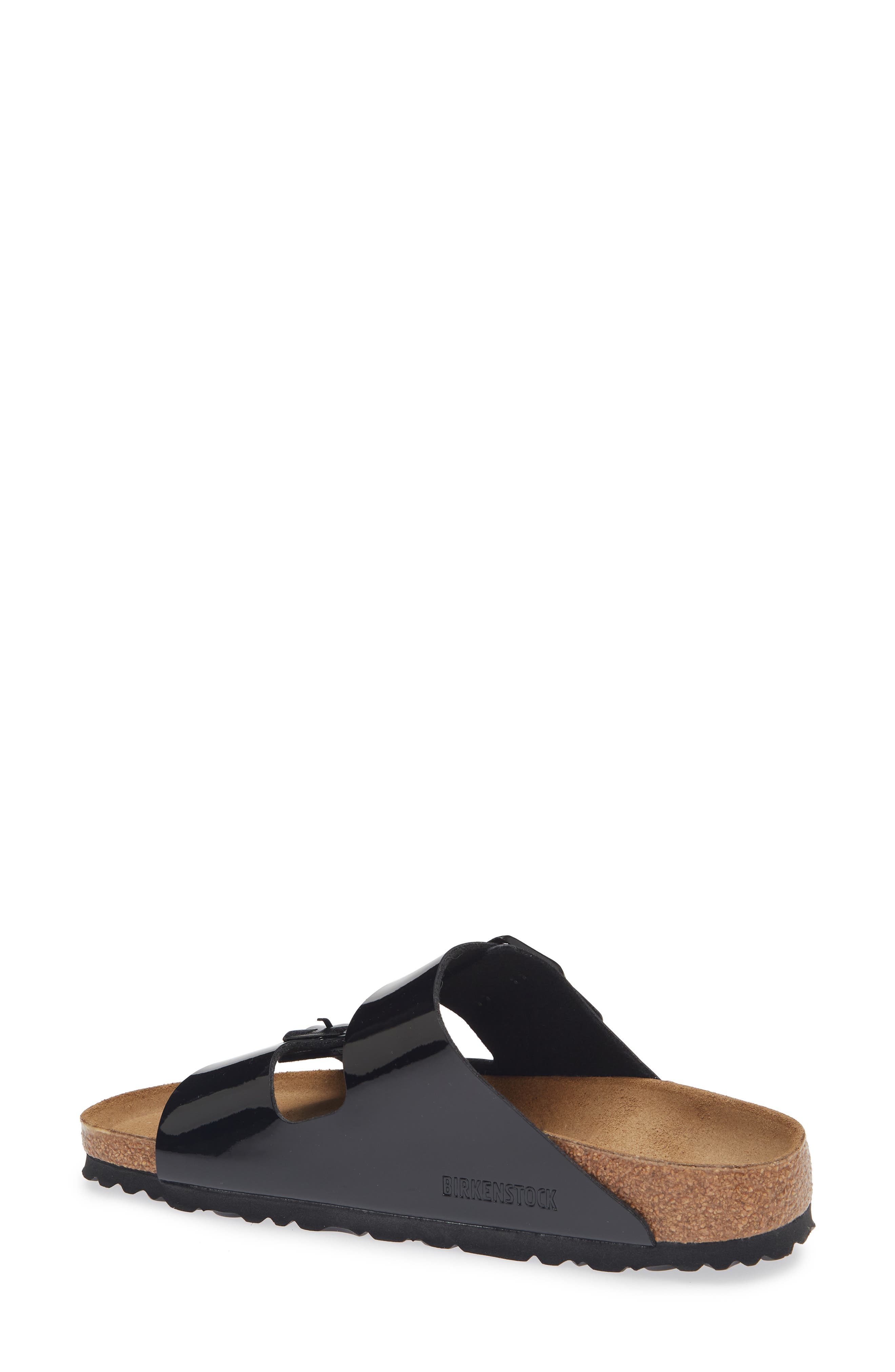 Birkenstock Arizona Patent Sandal, Alternate, color, Black
