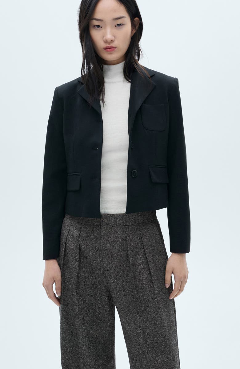 MANGO Flecked Pleated Trousers, Alternate, color, 