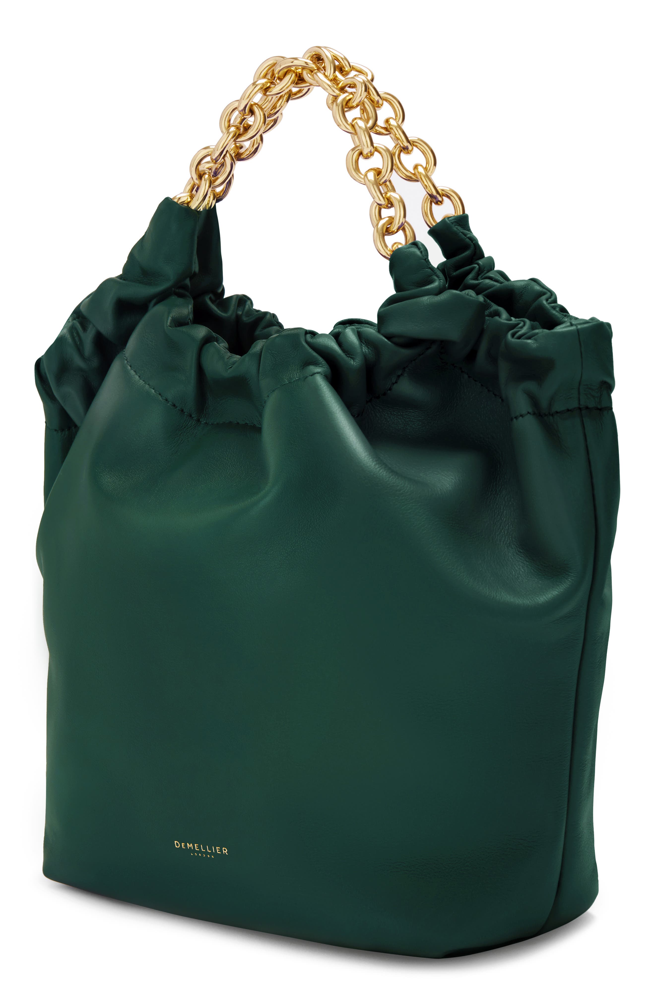 DeMellier Small Miami Leather Handbag, Alternate, color, Forest Green