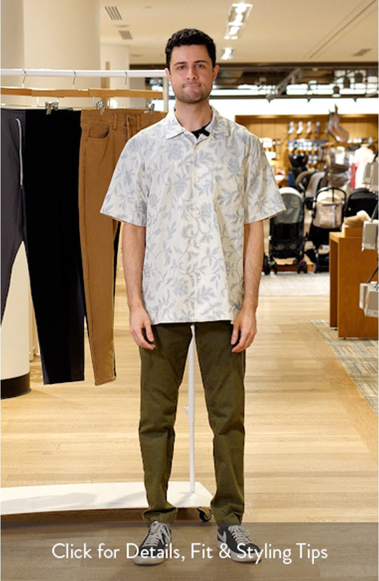 Vinca Vines Cotton Blend Button-Up Shirt, sales video thumbnail