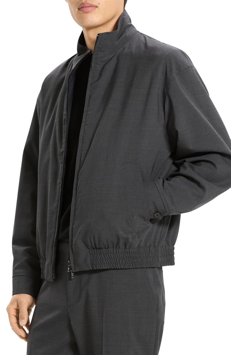 Theory Motion Wool Blend Reversible Jacket, Alternate, color, Charcoal Melange