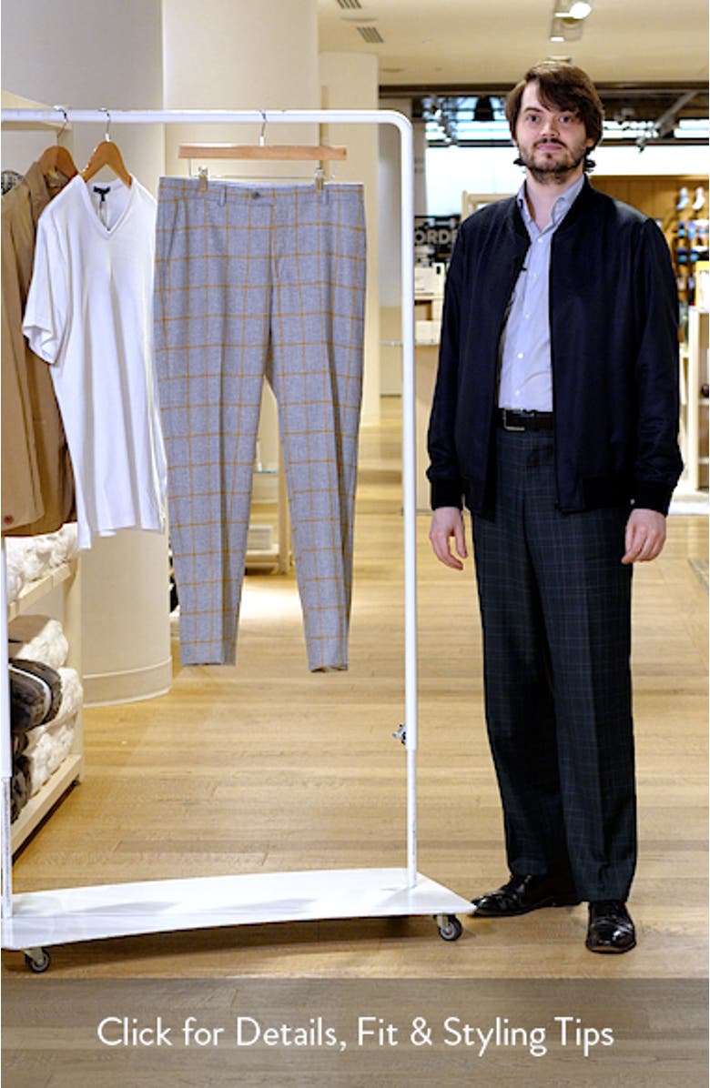 Country Windowpane Check Wool & Cashmere Dress Pants, sales video thumbnail