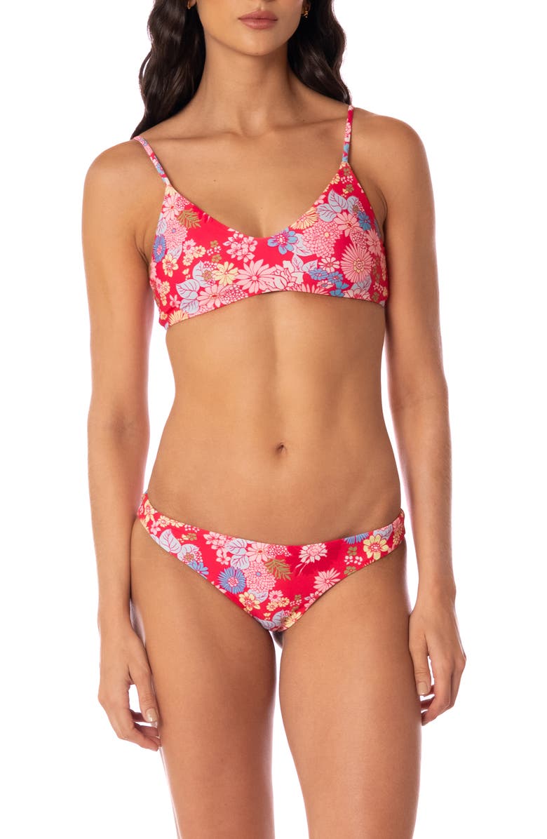 Maaji Flirt Reversible Bikini Bottoms, Alternate, color, Open Pink