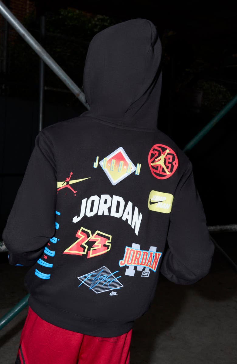 Jordan Kids' MJ Dynasty Pullover Hoodie, Alternate, color, Black