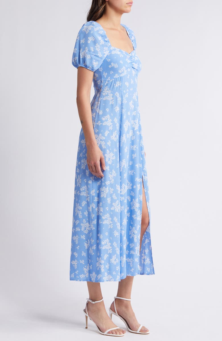 & Other Stories Floral Puff Sleeve Midi Dress, Alternate, color, 