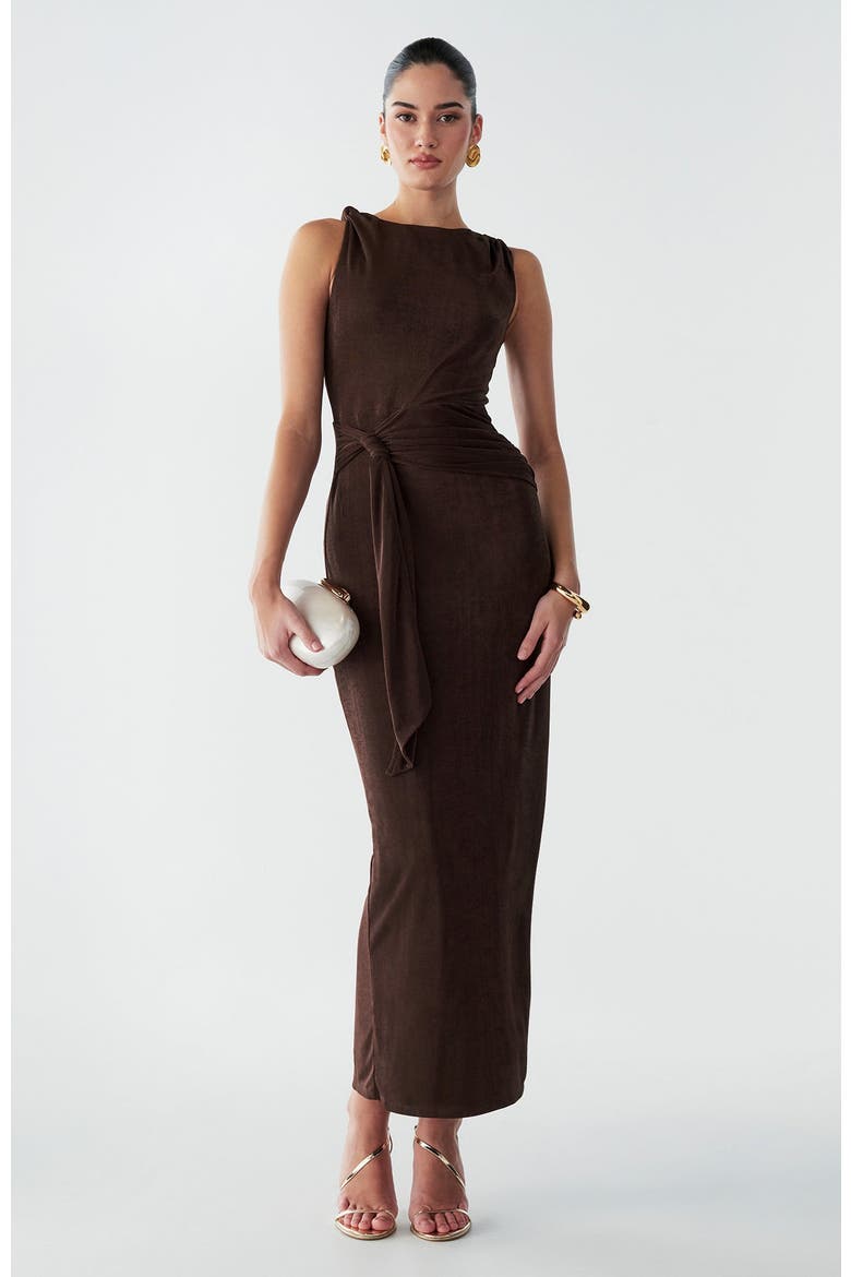 Arnah Maxi Dress, Alternate, color, Chocolate