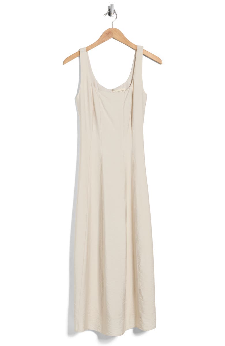 Current/Elliott Sleeveless A-Line Midi Dress, Main, color, Sand Stone