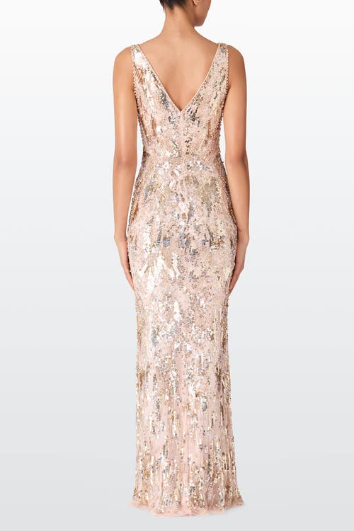 Jenny Packham Marion Maxi Dress In Gold