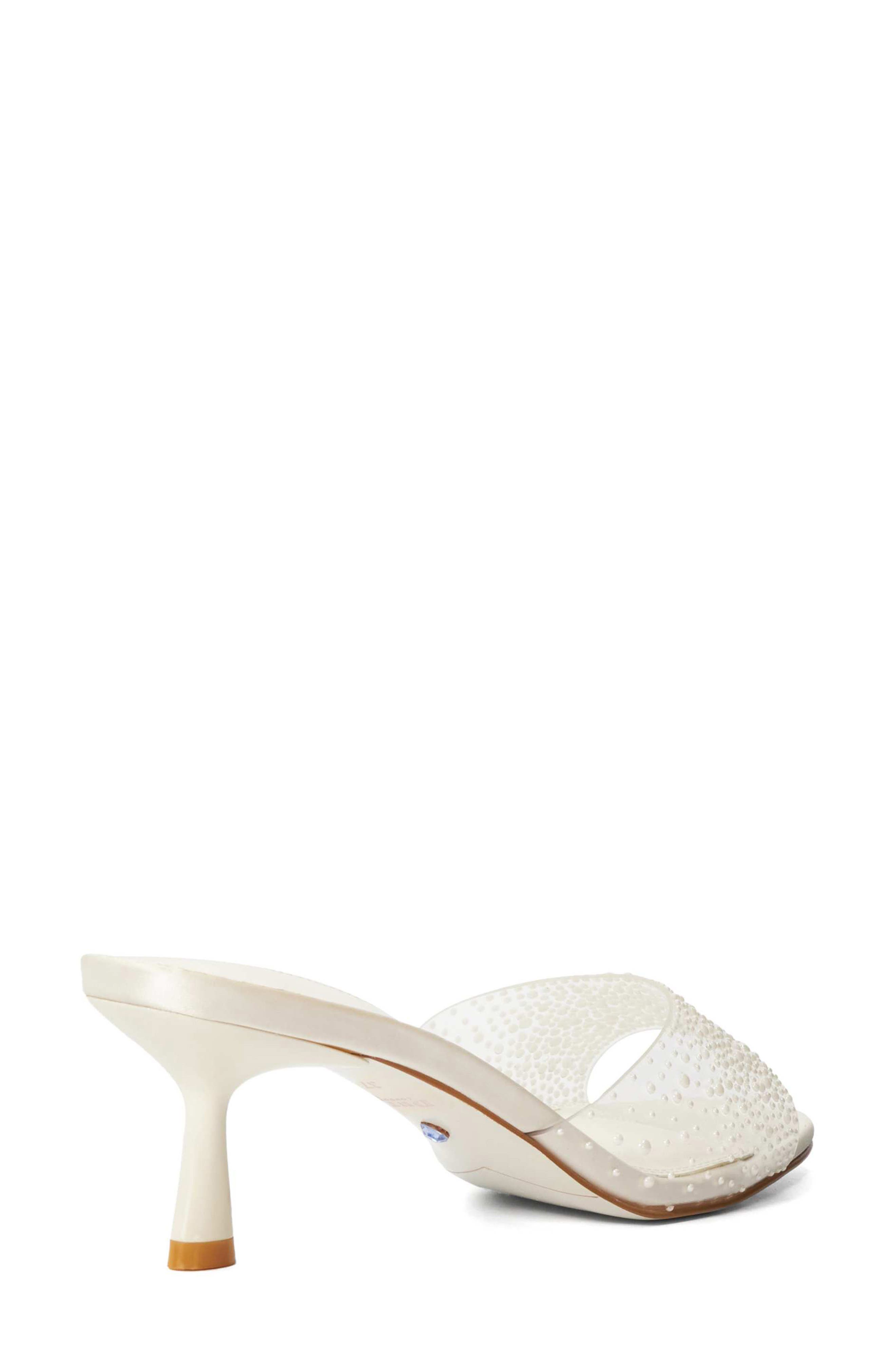 Dune London Moonlit Slide Sandal, Alternate, color, Ivory-Synthetic