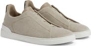 ZEGNA Cotton, Linen & Leather Triple Stitch™ Sneaker