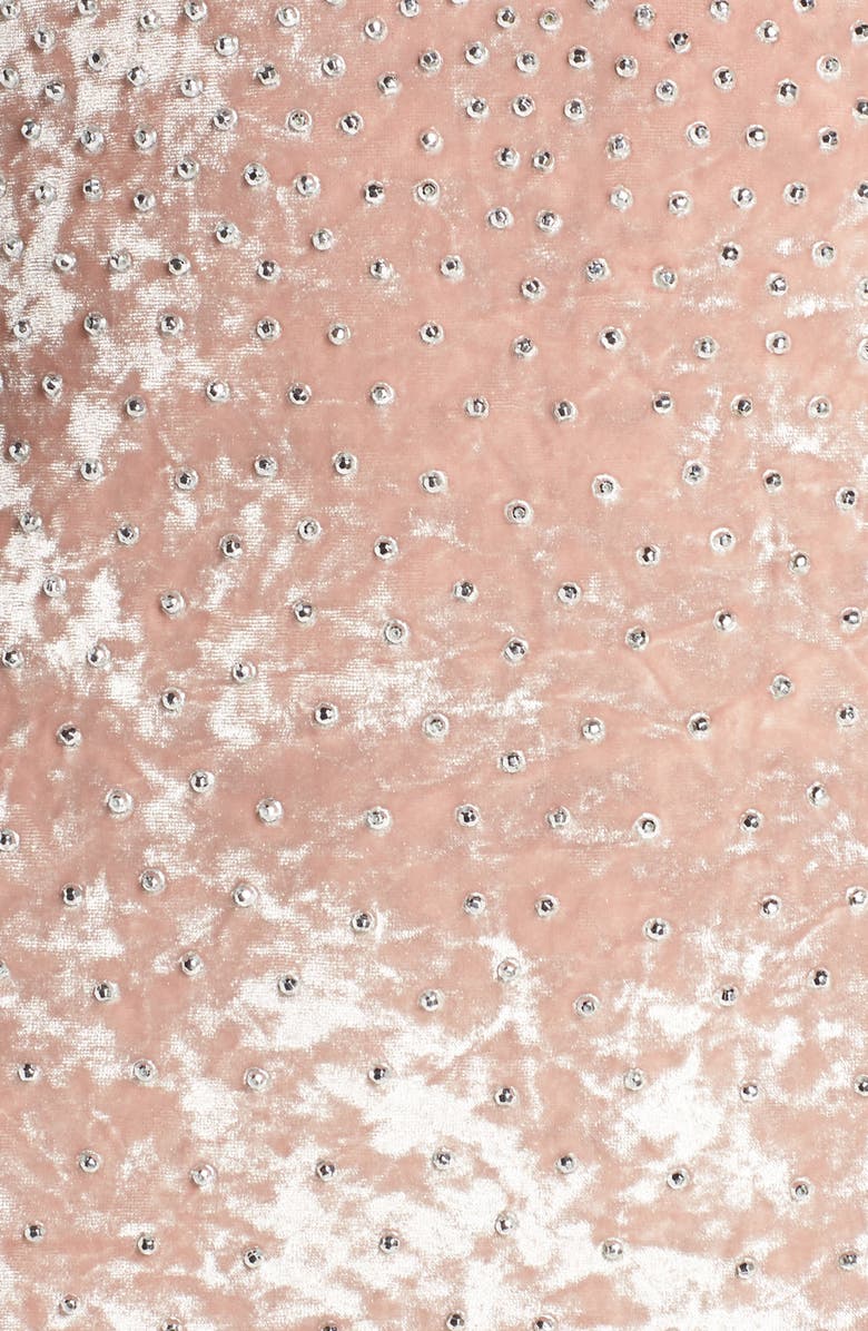 Xscape Evenings Xscape Beaded Crushed Velvet Gown, Alternate, color, 