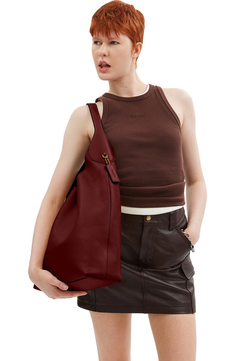 COACH Brooklyn 39 Shoulder Bag, Alternate, color, Dark Ruby
