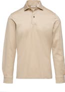 Emanuel Berg Jacquard Luxe Long Sleeve Polo