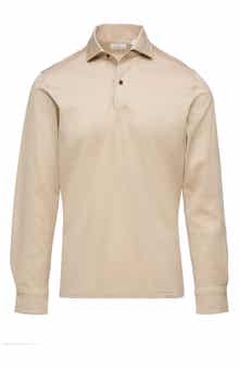 Jacquard Luxe Long Sleeve Polo