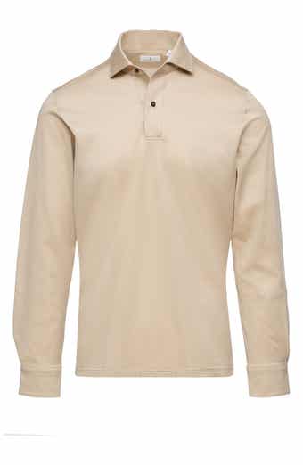 Jacquard Luxe Long Sleeve Polo
