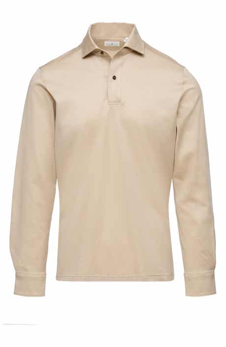 Jacquard Luxe Long Sleeve Polo