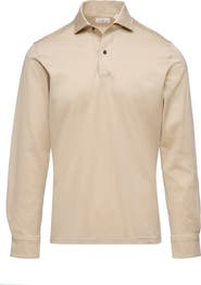 Emanuel Berg Jacquard Luxe Long Sleeve Polo