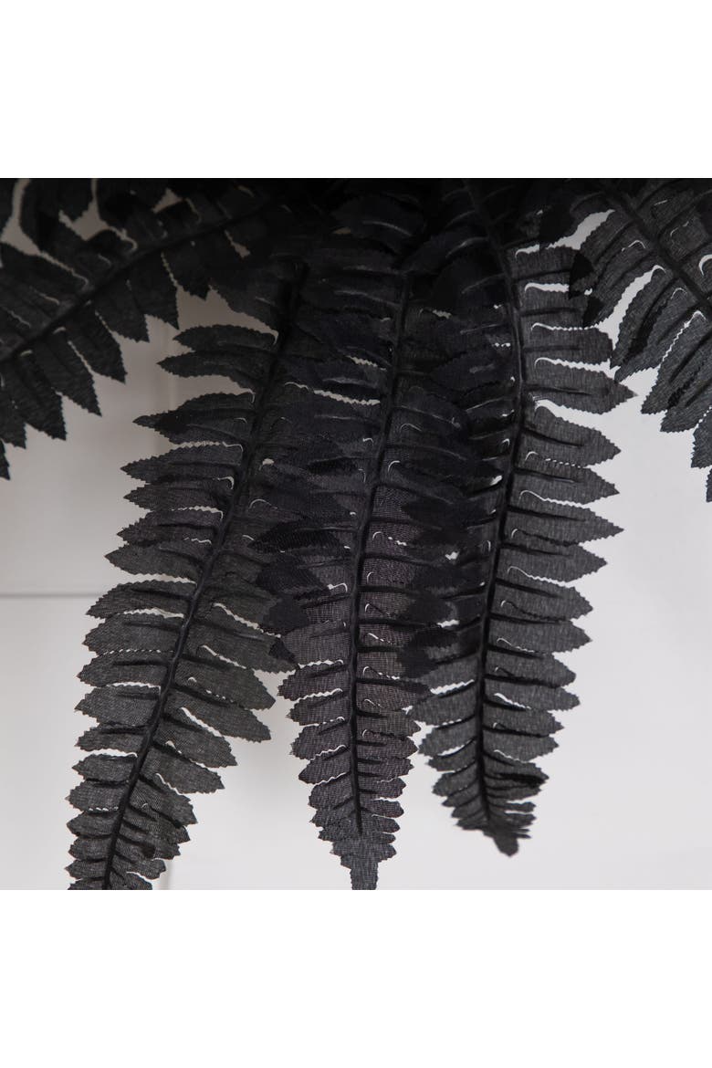 19-in Artificial Halloween Black Boston Fern - Set of 6, Alternate, color, Black