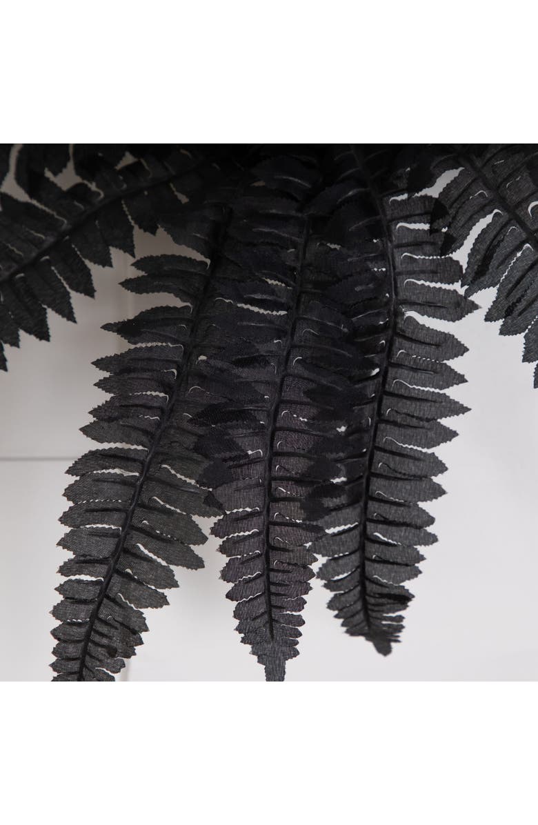 NEARLY NATURAL 19-in Artificial Halloween Black Boston Fern - Set of 6, Alternate, color, Black