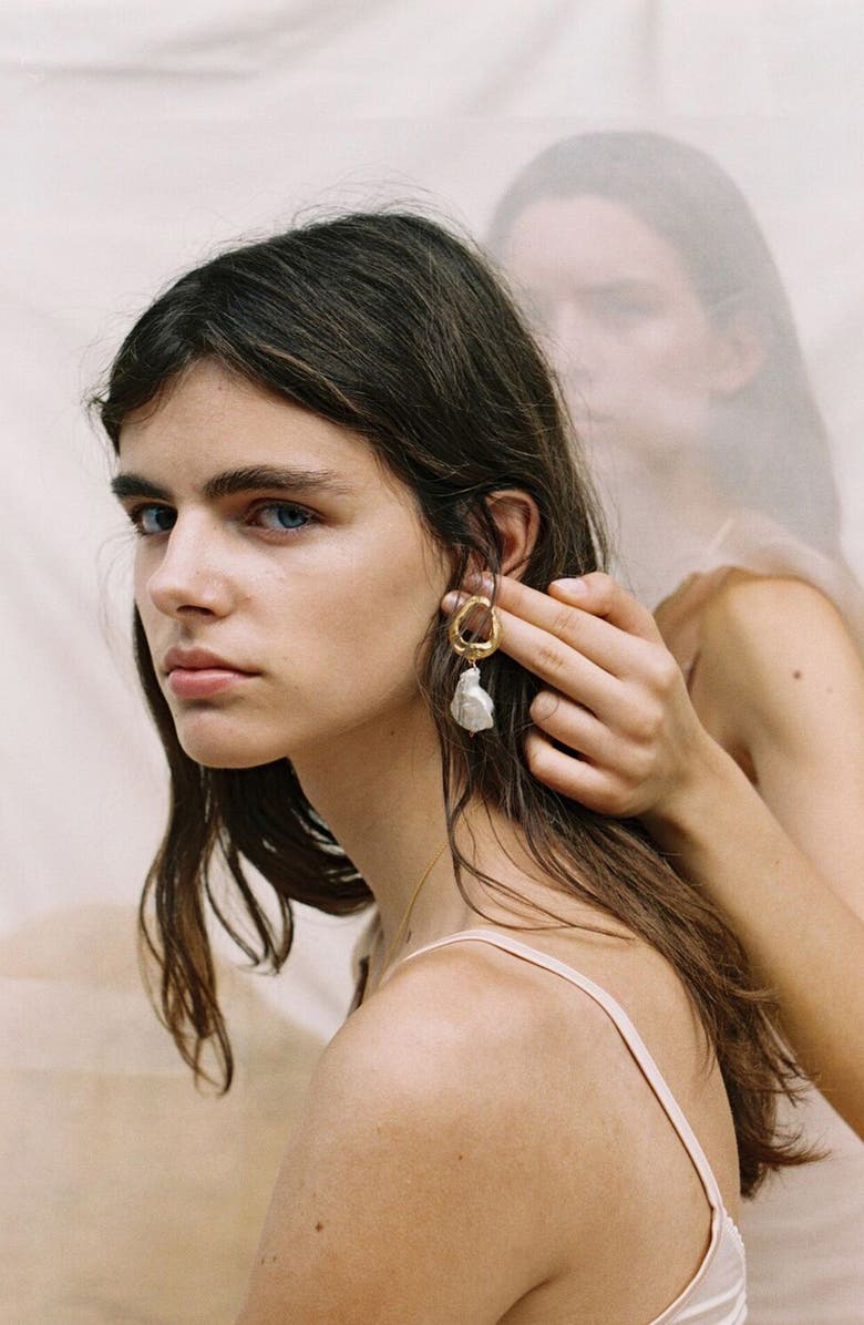 Alighieri The Infernal Storm Freshwater Pearl Drop Earrings, Alternate, color,