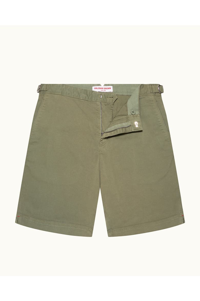 Dane Stretch-Cotton Tailored-Fit Shorts, Alternate, color, HERBAL GREEN