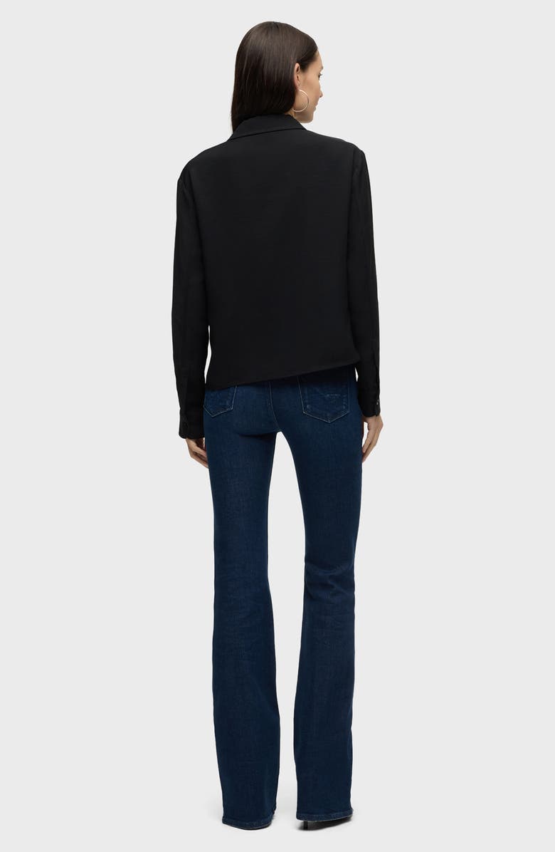 Hudson Jeans Knot Front Button-Down Shirt, Alternate, color, Black