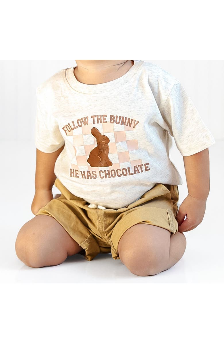 Sweet Wink Easter Chocolate Bunny Short Sleeve T-Shirt, Alternate, color, Natural Heather