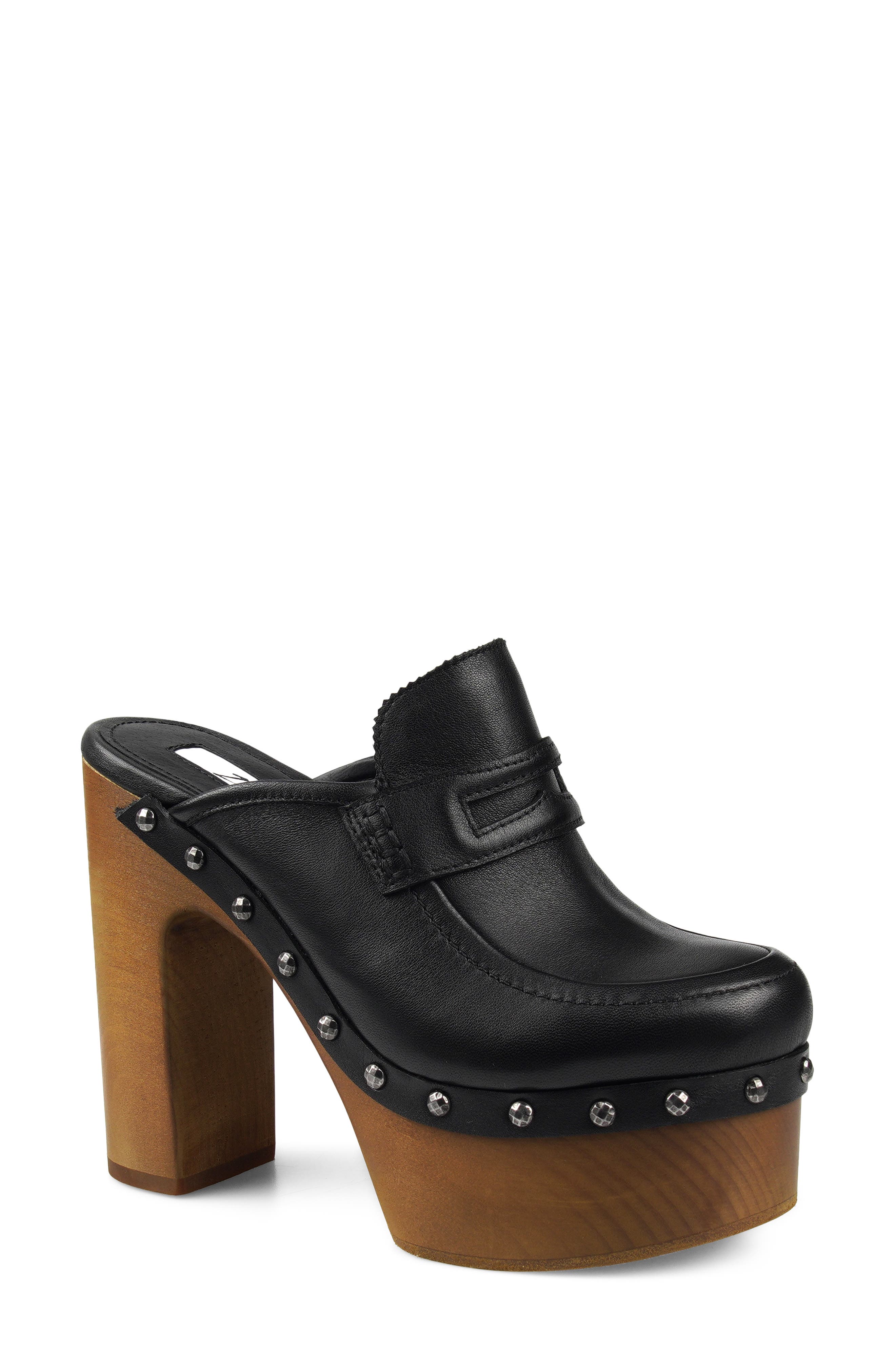 ZIGI Jiggy Platform Clog, Main, color, Black Leather